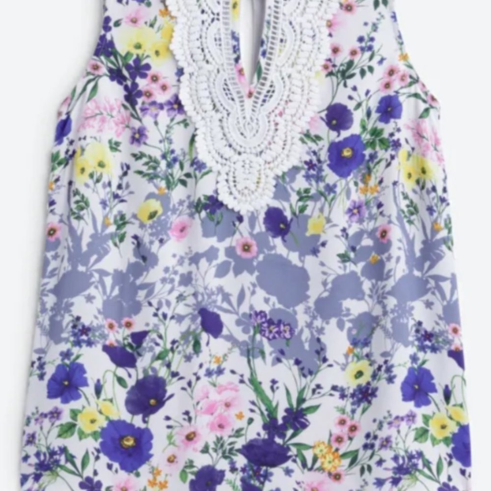 DANIEL RAINN Quin Keyhole Crochet Top NWT